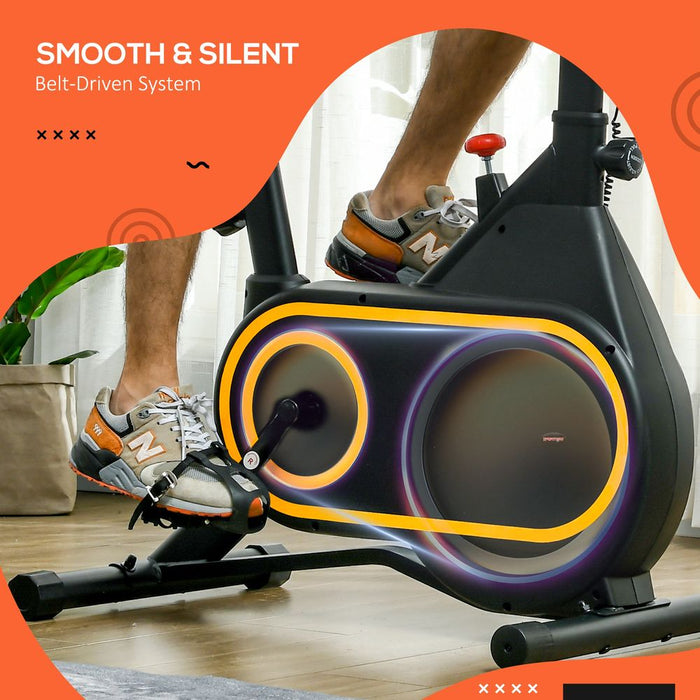 SPORTNOW Exercise Bike - Home Cardio Workout with LCD Display