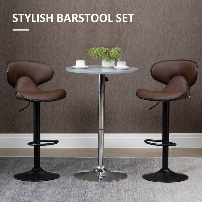 Premium Quality, Set of 2, Steel Frame Barstools with Footrest and Backrest - Perfect for Any Style