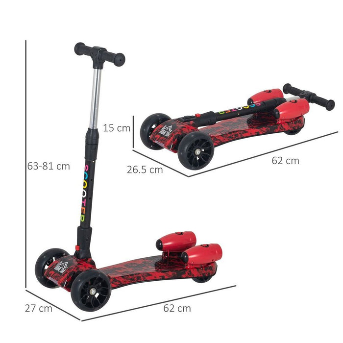 Ultimate E-Scooter for Kids: Light, Music, Water Spray, 3-6 Yrs, Red