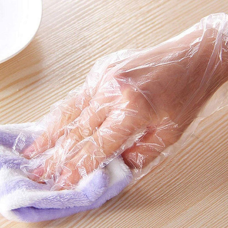 Premium Quality 1st Aid Disposable PE Gloves - 100 Pack