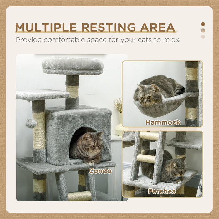 PawHut 132cm Multi-Activity Cat Tree - Quality, Fun, and Comfort for Your Cat!