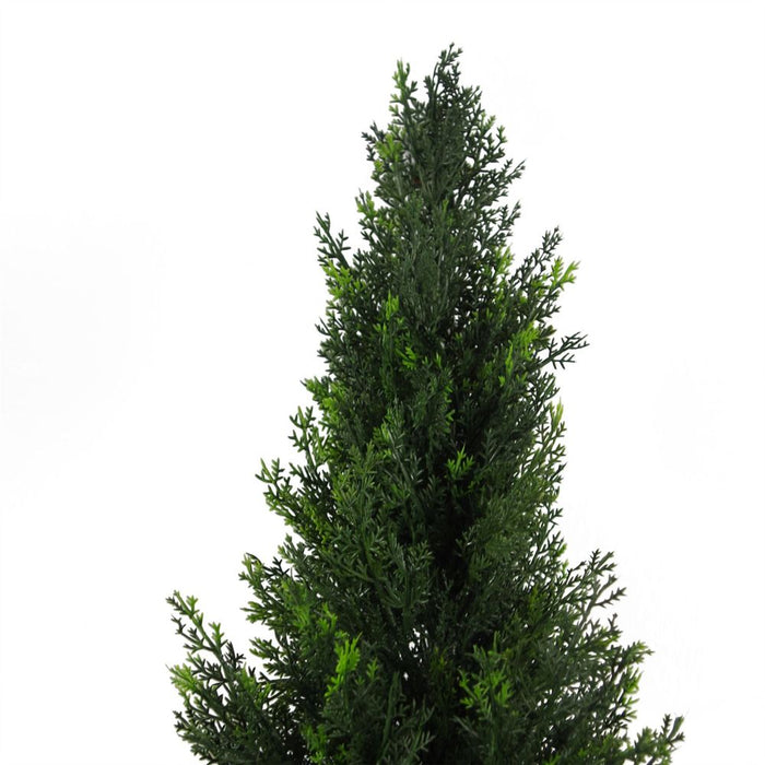 120cm Pair of Artificial Cedar Cypress Topiary UV Resistant