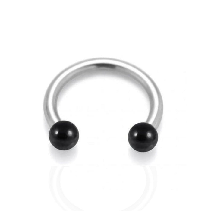 316L Surgical Steel Circular Barbell with Anodised Ball