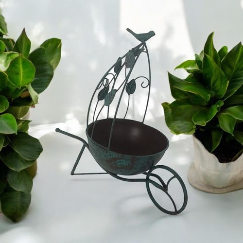 36CM GREEN METAL GARDEN PLANTER