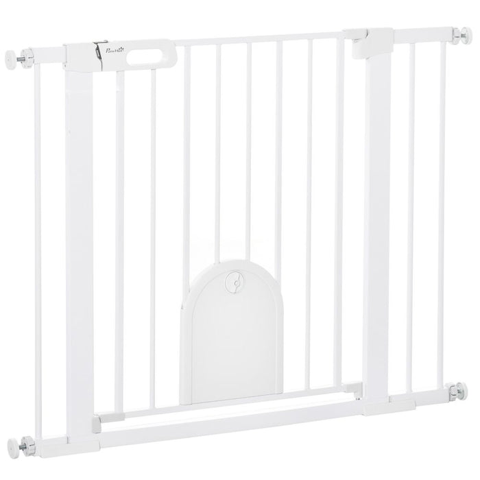 Premium Pet Safety Gate | Pressure Fit for Stairs | Small Door | Double Locking | Top-Quality