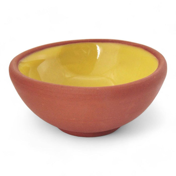 Handmade Ceramic Bowl Moroccan Lemon Yellow 8cm