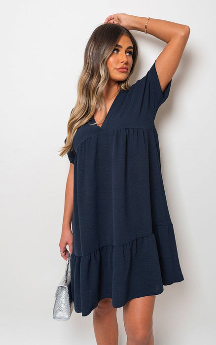 Timeless V Neck Tiered Dress