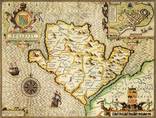 Anglesey Historical Map 1000 Piece Jigsaw Puzzle (1610)