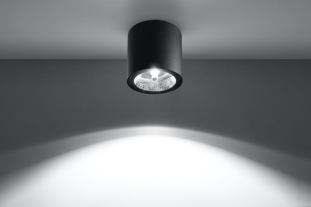 Modern Black Ceiling Lamp: TIUBE | Round Shape, Loft Design, GU10