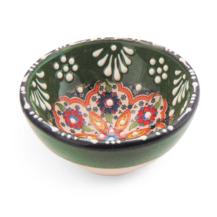 Handmade Ceramic Bowl Mexican Green 8cm