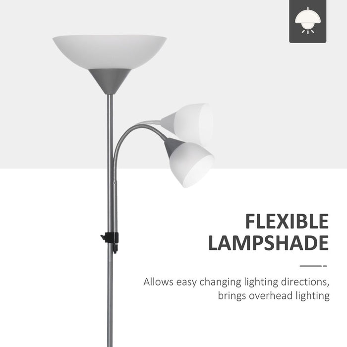 Stunning Steel Duo-Head Floor Lamp for Elegant Homes