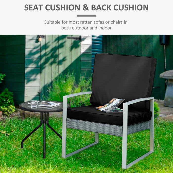 Premium Seat Cushion and Back Pad Set for Rattan Furniture - Enhance Comfort and Support