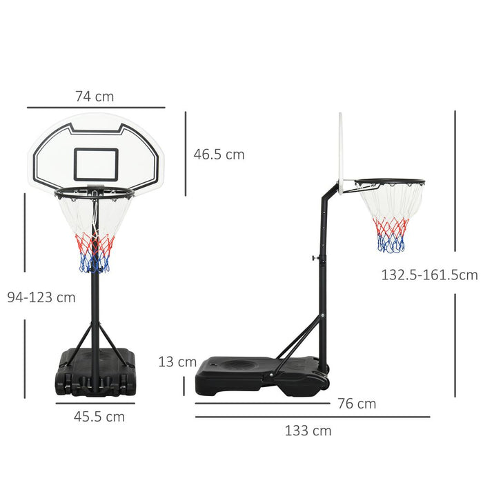 Basketball Stand: Adjustable Height, Pool-Side, Professional Quality, HOMCOM