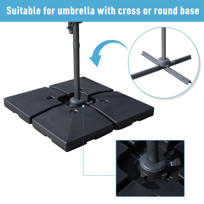 Strong and Portable Umbrella Base Weights - Securely Anchor Your Outdoor Parasol Stand