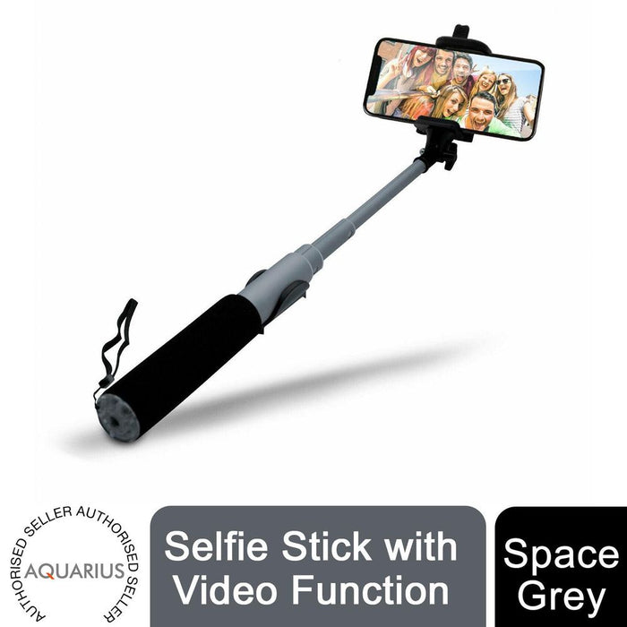 Aquarius Selfie Stick - Video Function - Space Grey