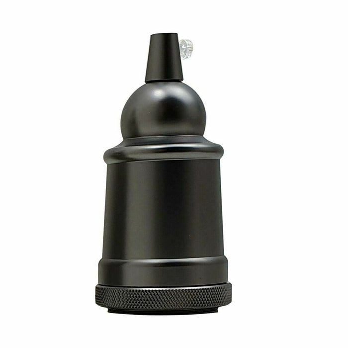 Bubble Holder Matt Black E27 ES Socket Light Bulb Holder