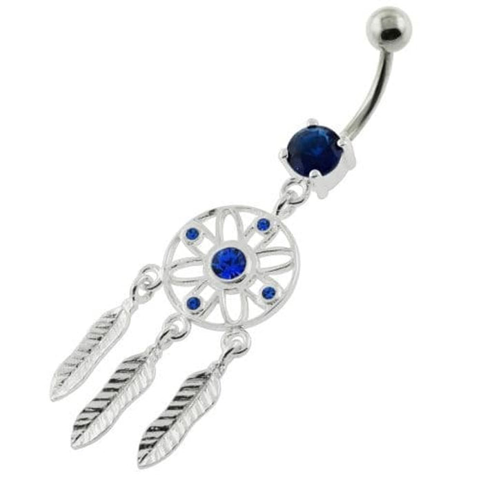 Flower Cut out Dream Catcher belly piercing