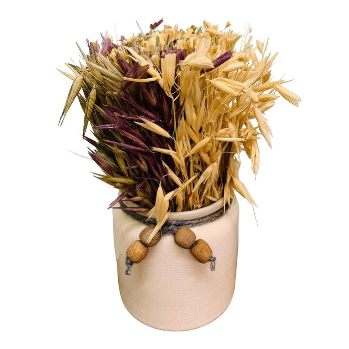 Dried Grasses in Ceramic Pots - Rustic Charm for Home Decor