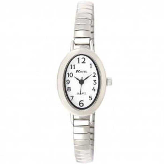 Ravel Ladies White Dial Silver Expander Bracelet Watch  R0202.02.2