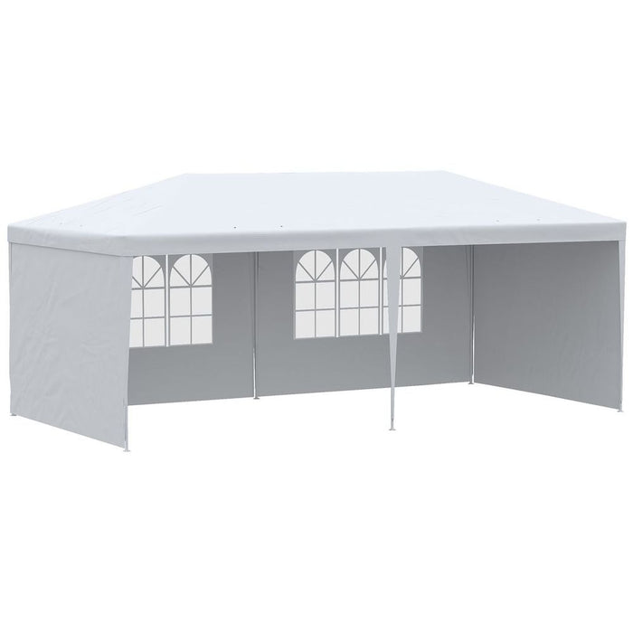 6m x 3m Garden Gazebo Marquee Canopy Party Tent Canopy Patio White