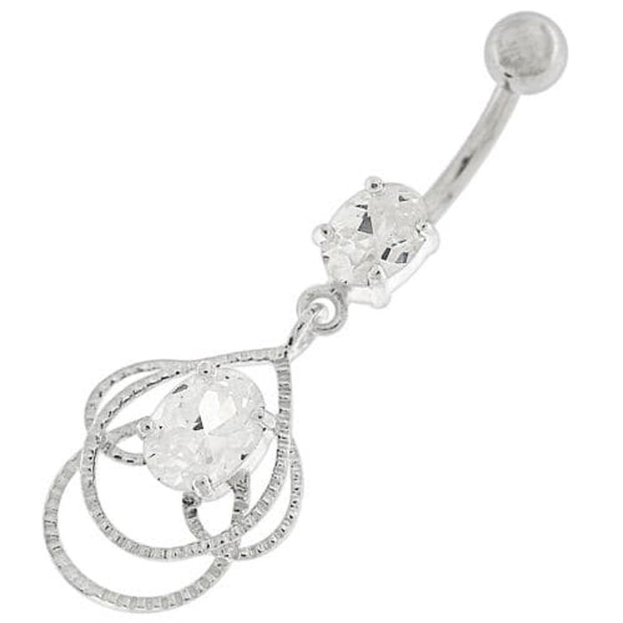 Multi Jeweled Joining Ring with stone Belly Button Ring