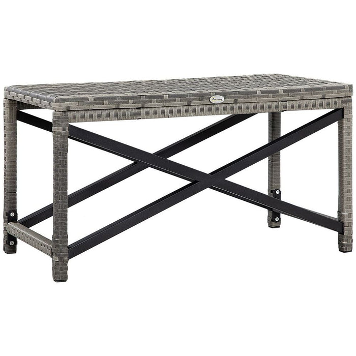 Durable PE Wicker Outdoor Coffee Table + Plastic Board for Strength - High Quality