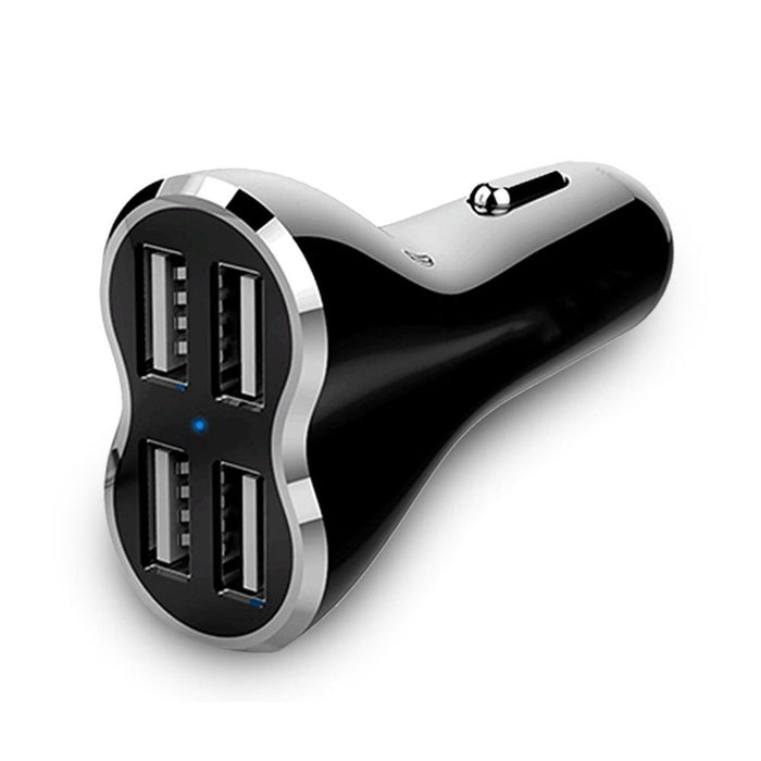 Aquarius 4-Port USB Car Charger-Black, Universal & Powerful