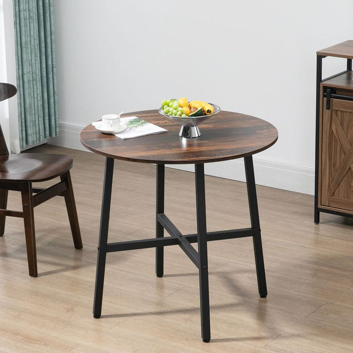 Premium 80cm Round Kitchen Table: Stylish, Space-saving, Steel Leg