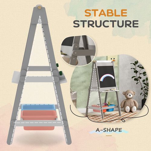 AIYAPLAY Double Sided Art Easel for Kids with Paper Roll