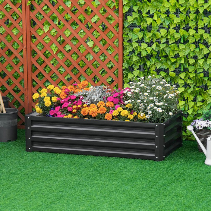 Premium Steel Raised Bed Planter Box | 120x60cm | Modular Design | Ideal for Vegetables & Flowers