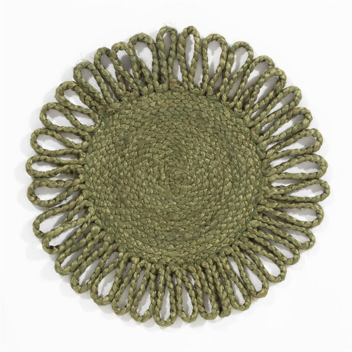 Premium Jute Star 36x36cm Olive Placemats - Set of 2