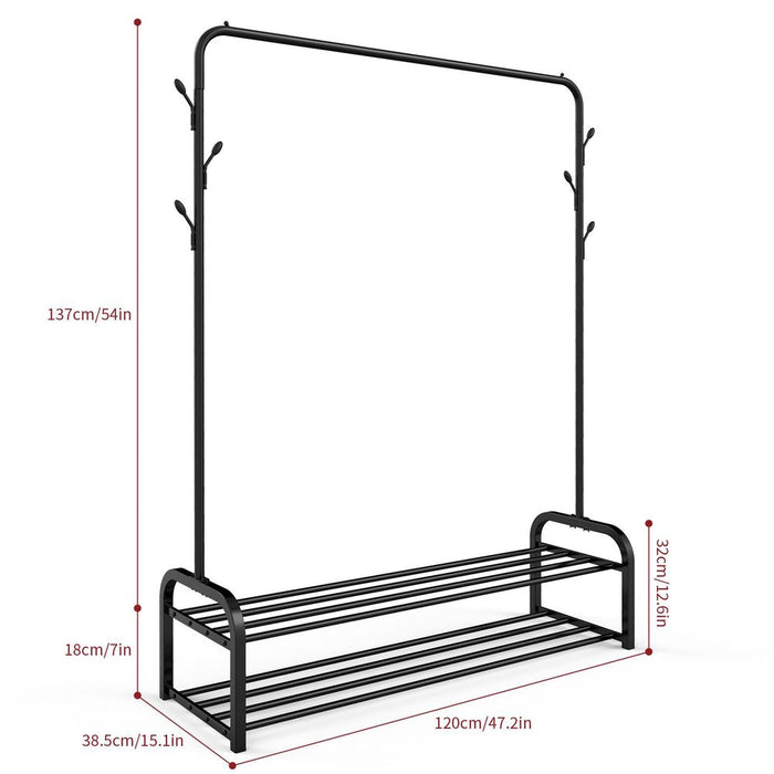 VINSANI DELUXE RAIL 1010129 - Multifunctional, Durable, Modern, Easy Assembly - Perfect for a Clutter-Free Home!