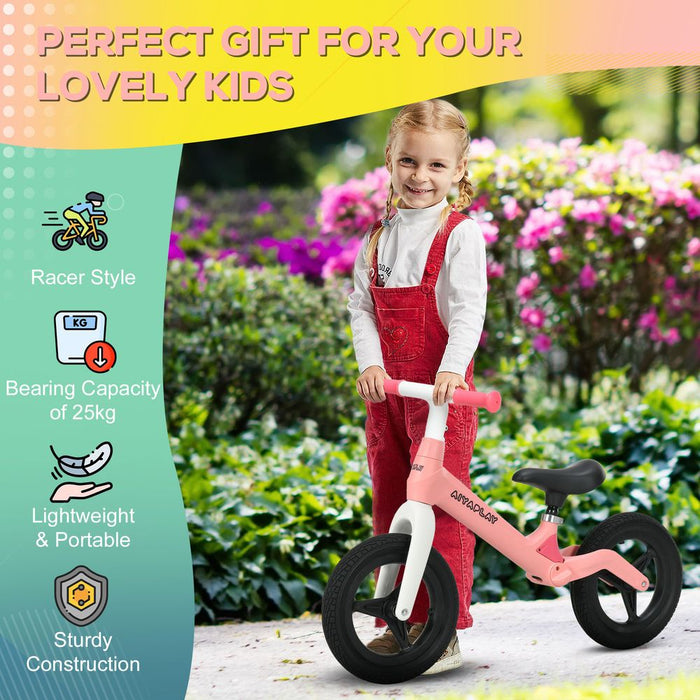 Premium Pink Baby Balance Bike - Adjustable Seat & Handlebar - High Quality & Safe - Ages 30-60 Months