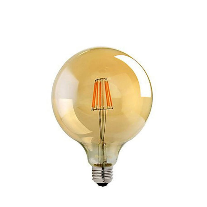 Vintage Amber LED Filament Bulb - G125 E27 8W, Retro Style, High Quality, Long Lasting