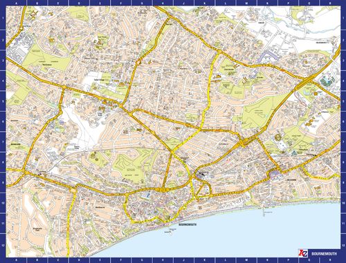 A to Z Map of Bournemouth 1000 Piece Jigsaw Puzzle