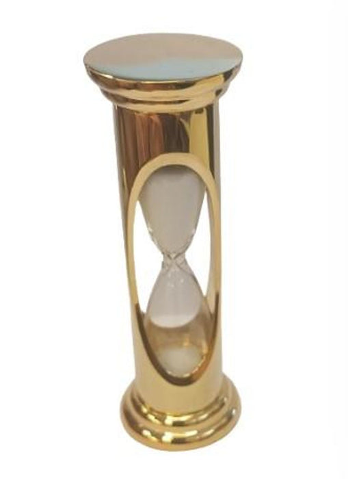 Exquisite Gold Plated Mini Sand Timer - Elegant Brass Clock - Best Quality