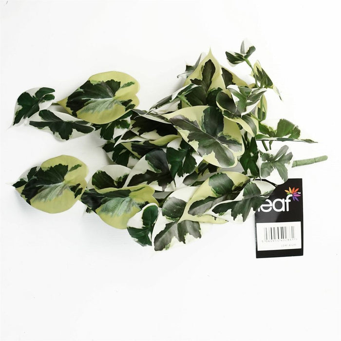 40cm Trailing Variegated Marble Pothos - Realistic Artificial Plant