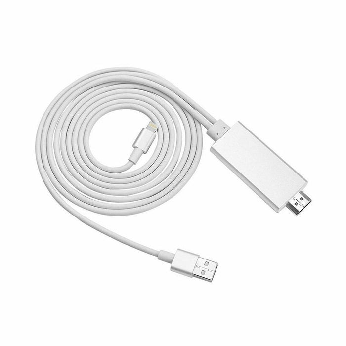 Aquarius HD HDMI Connector Cable for Phone/Pad - Full 1080P Support, Silver