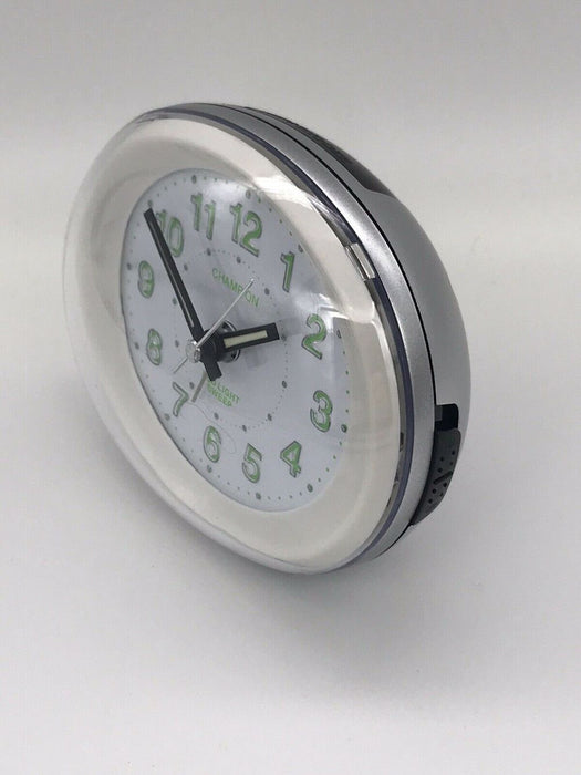 High-Quality Silent Sweep Silver Alarm Clock - Champion MF888S