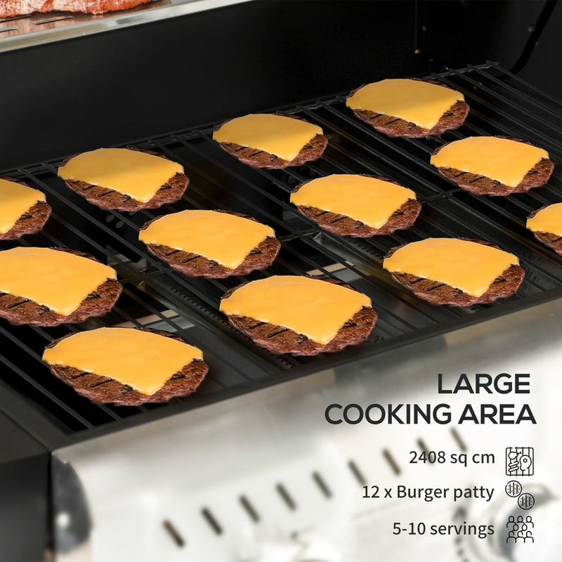 Outsunny 3 Burner Propane Gas BBQ Grill - See-through Lid, Thermometer - High Quality, Professional Seller