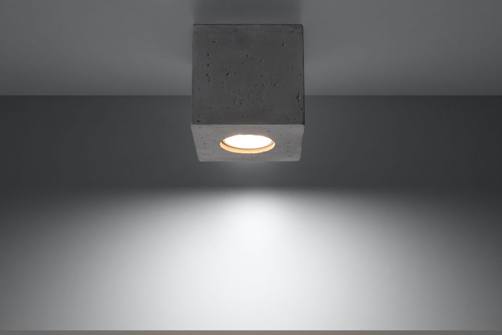 Stylish Grey Concrete Square Loft LED Ceiling Lamp - Best Quality, Professional Seller