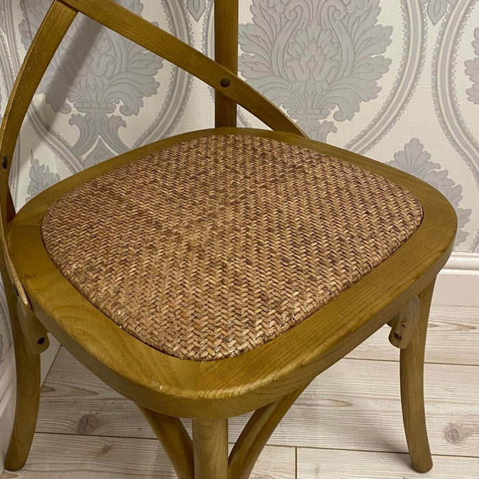 Premium Natural French Cross Back Chair