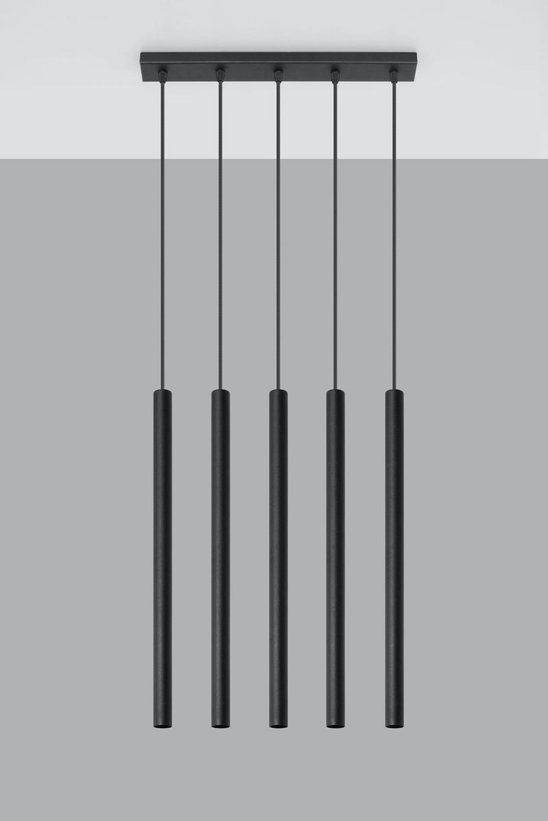 Black Round Tube Pendant Lamp | Modern Loft Design | LED | High Quality