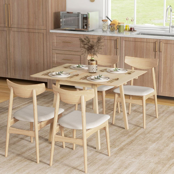 Versatile Drop Leaf Kitchen Table | Extendable Dining Table for Small Spaces | 2-4 Seater