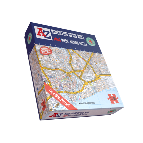 A to Z Map of Kingston Upon Hull 1000 Piece Jigsaw Puzzle