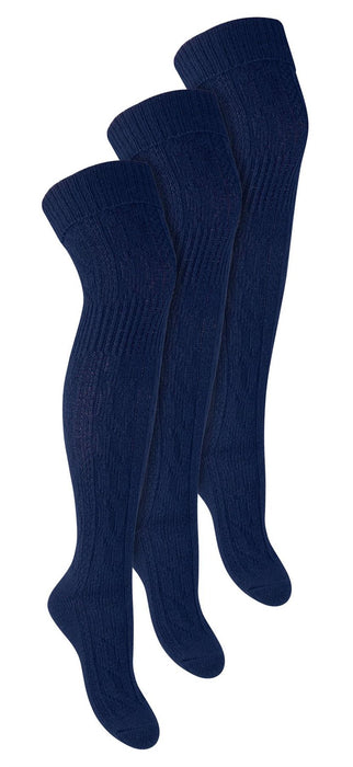 Steven - 3 PACK Ladies Wool Socks - Over Knee