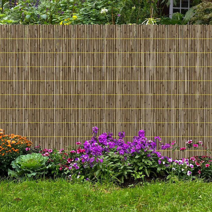 Premium Bamboo Reed Fence (9-10mm) - Shade, Privacy, and Wind Shelter - Eco-Friendly Garden Screening Roll