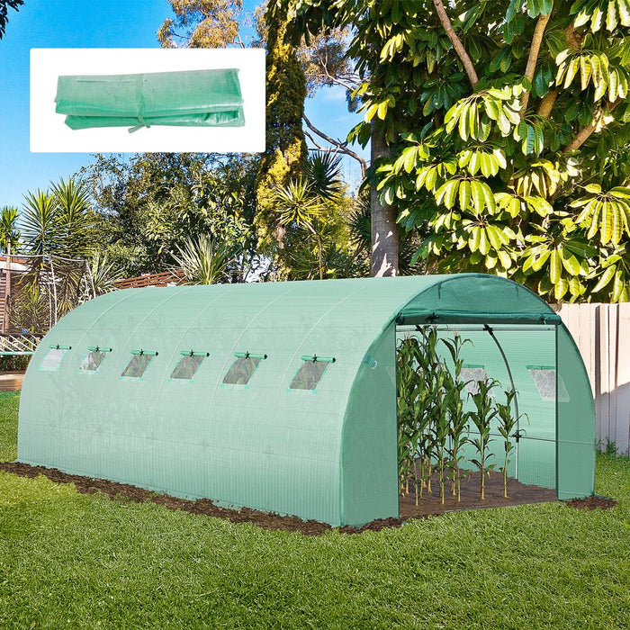 Protective Winter Garden PE Cover - High-Quality Replacement for Walk-in Greenhouse - Durable & Tear-Resistant - Easy Access & Air Circulation