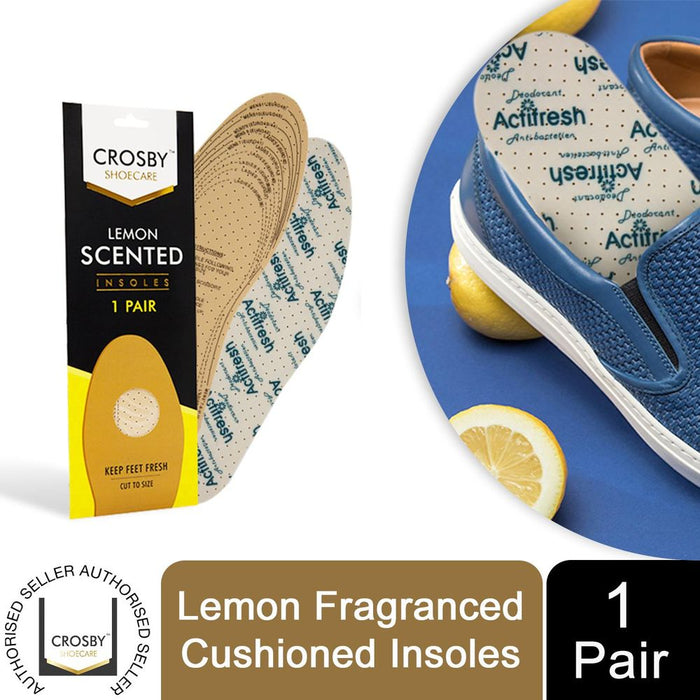 Lemon-scented Foot Insoles for Boots/Shoes - Unisex, Full-Length, High-Quality