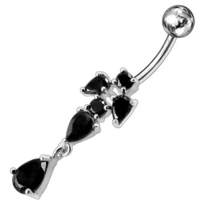 Fancy Jeweled Dangling Belly Ring Body Jewelry